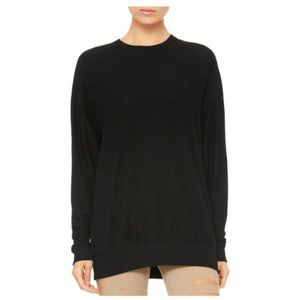 ALO Black Soho Pullover Tunic Sweater